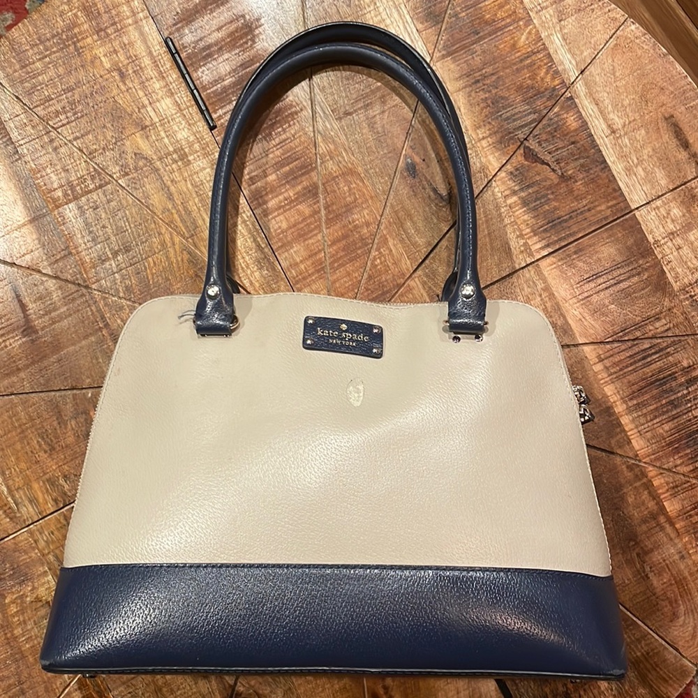 Kate Spade Tan and Navy Purse